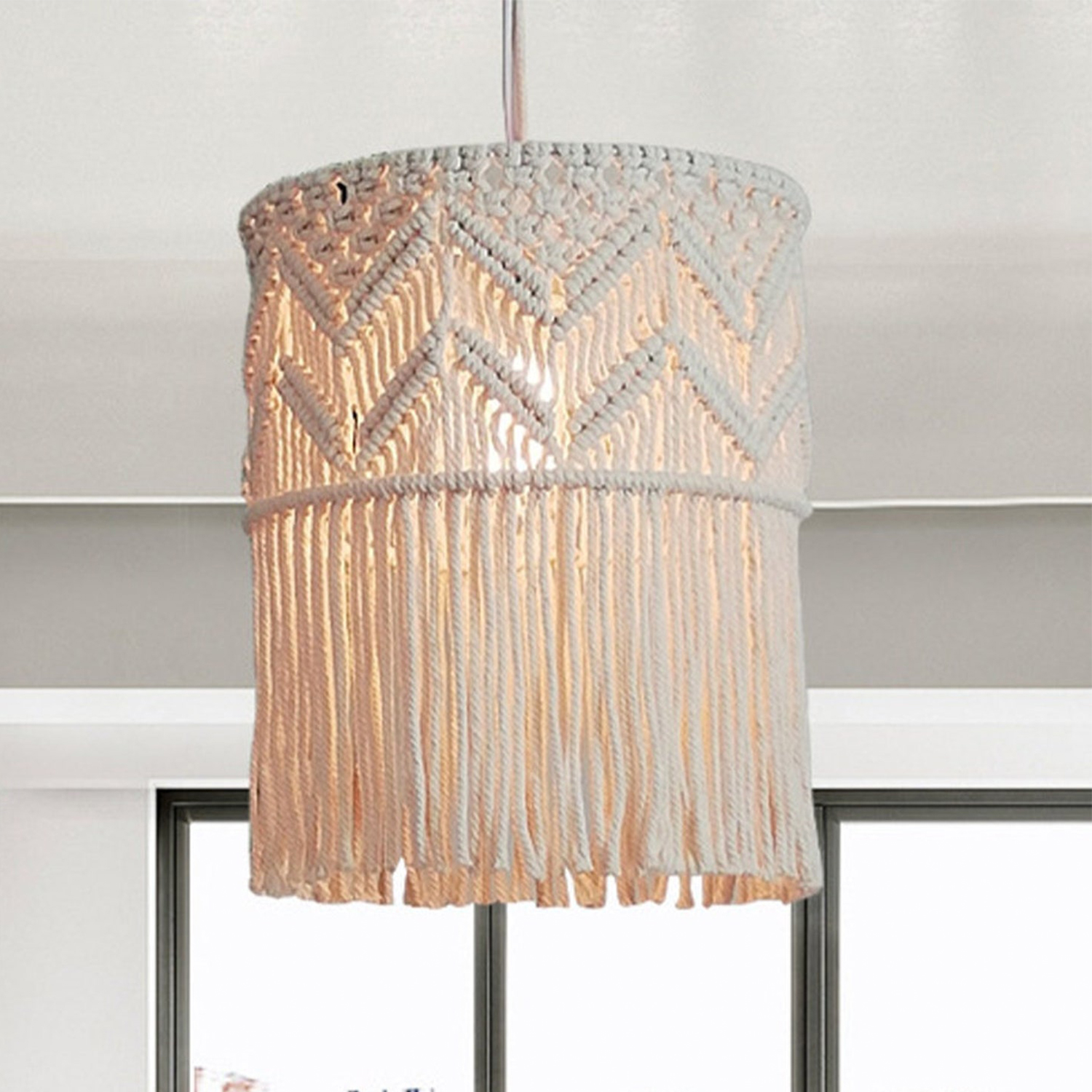macrame bohemian chandelier ceiling pendant lamp manufacturer, exporter and supplier