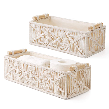 macrame decorative handmade storage baskets