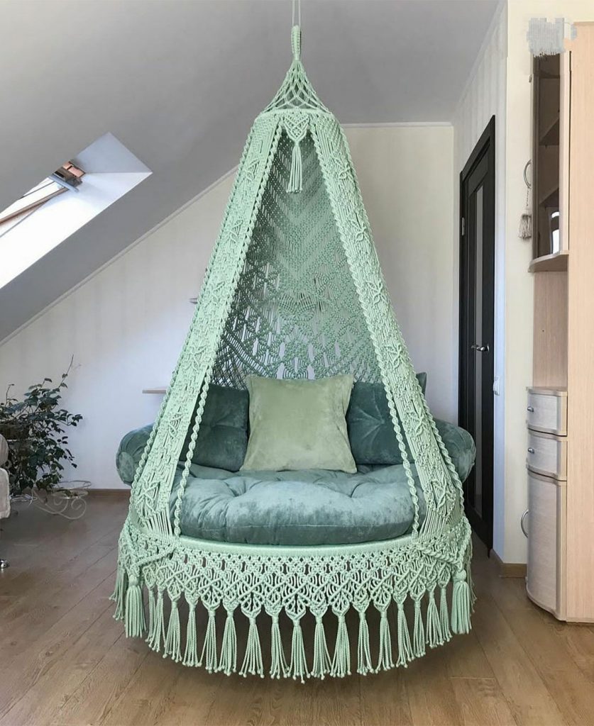 macrame hammock swing