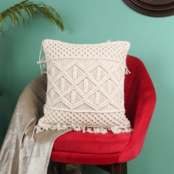 Square Macrame Cushion Cover