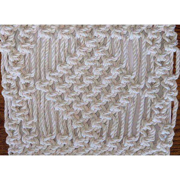 Macrame Knotted Cotton Dining Table Runner-14x78"