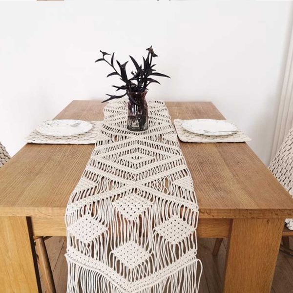 Macrame Boho Decor Table Runner-14x78 inches