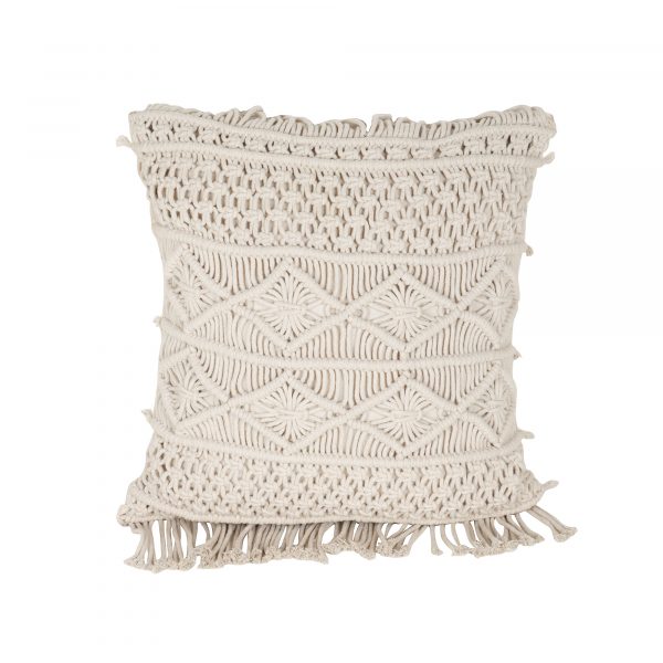 Unique and Boho Design Macrame Cushion Cover by Kaahira