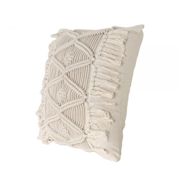 Boho Cushion Cover in off white color by Kaahira