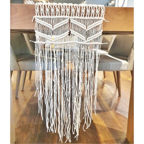 Large Macrame Cotton Table Runner-14x78"