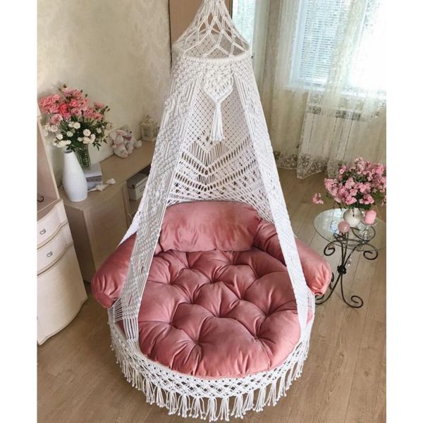 Luxurious Home Decor Macrame Swing by Kaahira