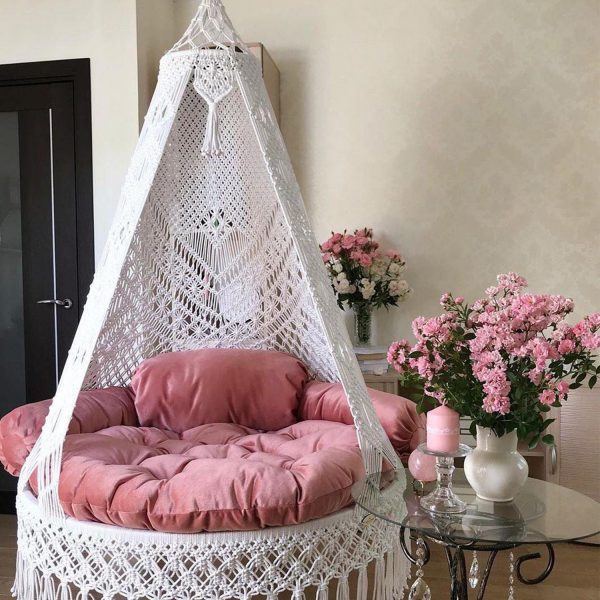 Luxurious Home Decor Macrame Swing by Kaahira