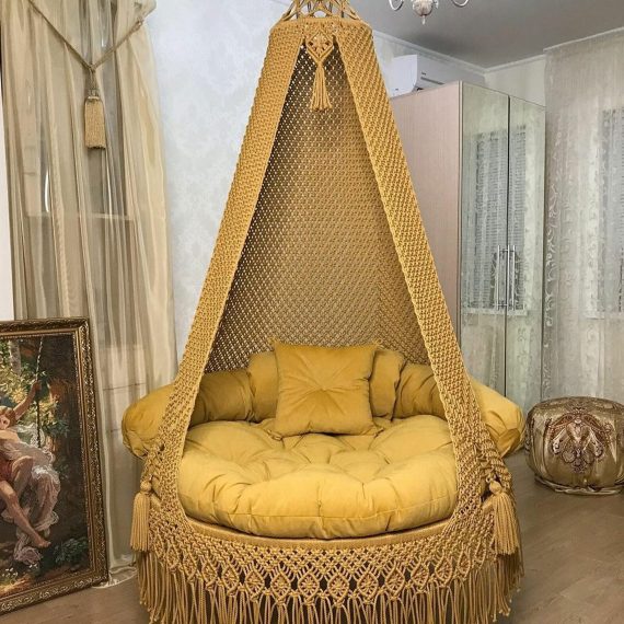 macrame swing Mustard Yellow