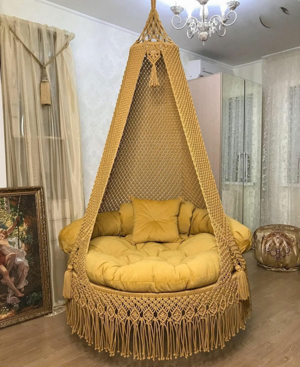 macrame swing Mustard Yellow