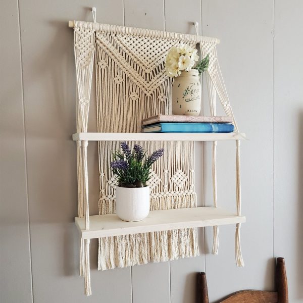 Unique and Beautiful Handmade Macrame Wall Shelves Planter by Kaahira