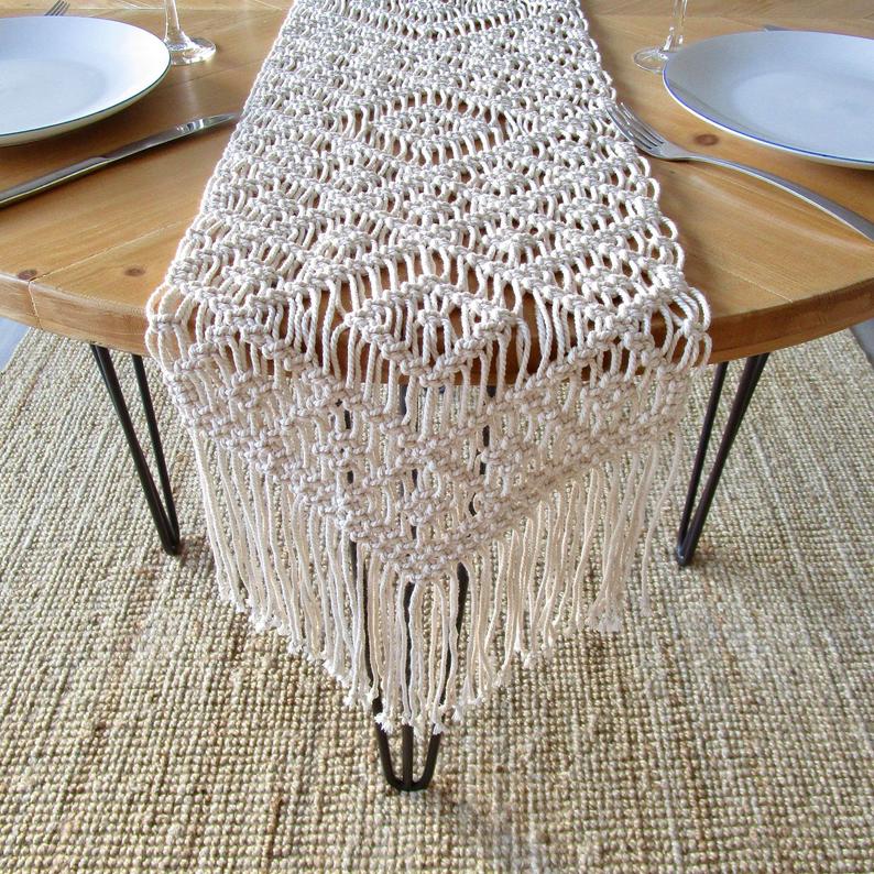 Modern Nordic Style Beige Macrame Table Runner Kmart With Handmade Tassel  Cotton Linen Modern Table Decor For Bed Runners And Table Accessories  230818 From Cong09, $11.86