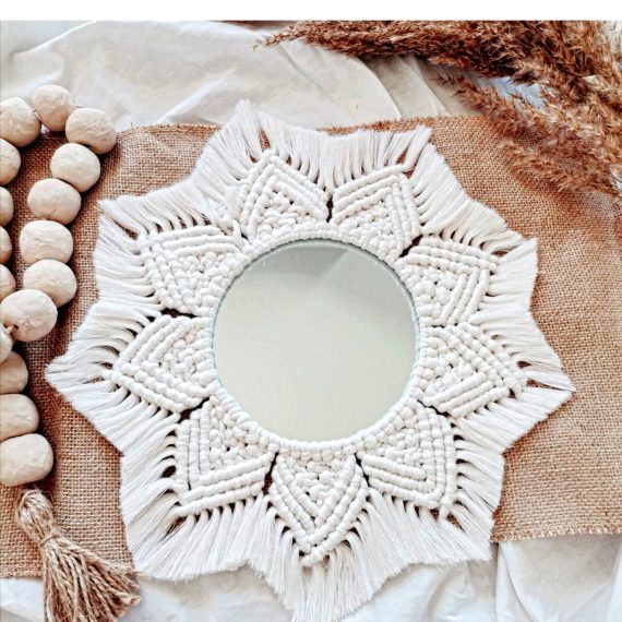 Handcrafted Macrame Wall Mirror