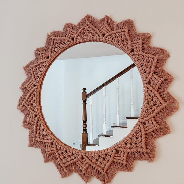 Handmade Macrame Wall Mirror