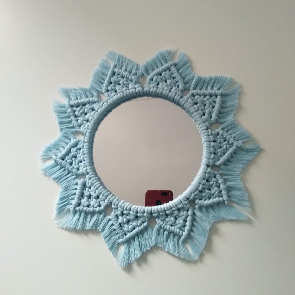 Macrame Art Deco Wall Mirror