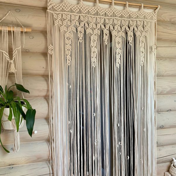 Luxurious Macrame Curtain for Doors - 4x8 feet