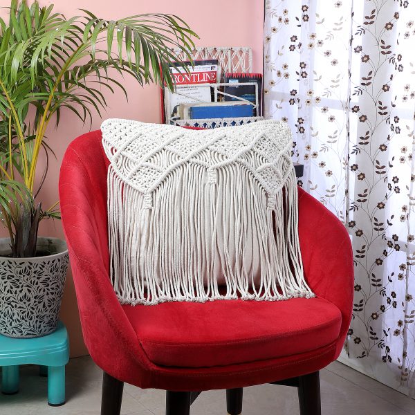 Handcrafted Macrame Cushion Cover Unique Design