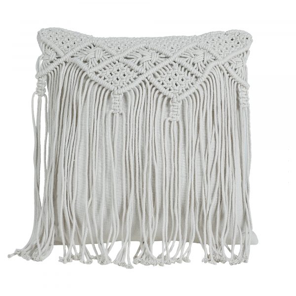 Handmade Macrame Cushion Pillow Cover by Kaahira