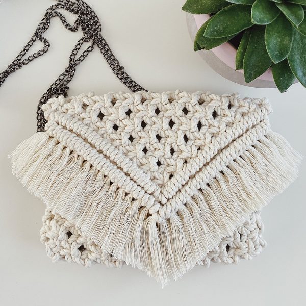 Colorful Handmade Macrame Cotton Clutches by Kaahira