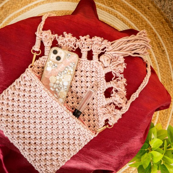 Handmade Macrame Cotton Sling Bag