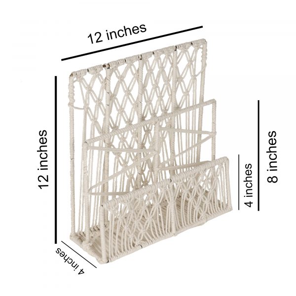 Macrame Magazine Stand  by Kaahira