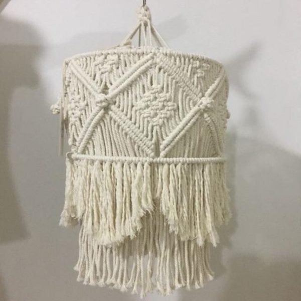 Macrame Chandelier Lamp Bohemian Style by Kaahira