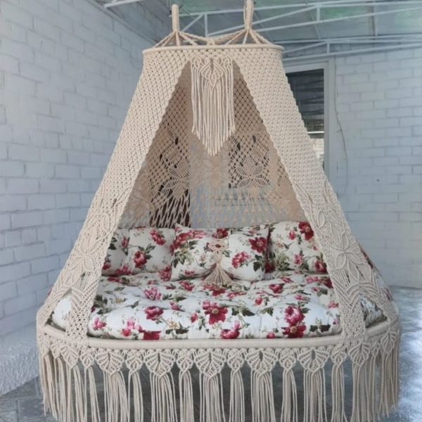 macrame swing bed