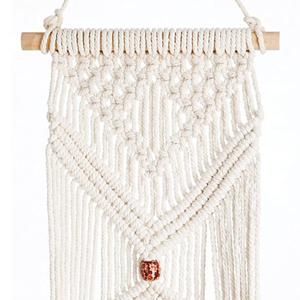 Heavy Macrame Pot Hanger (Off White) 39 Inches