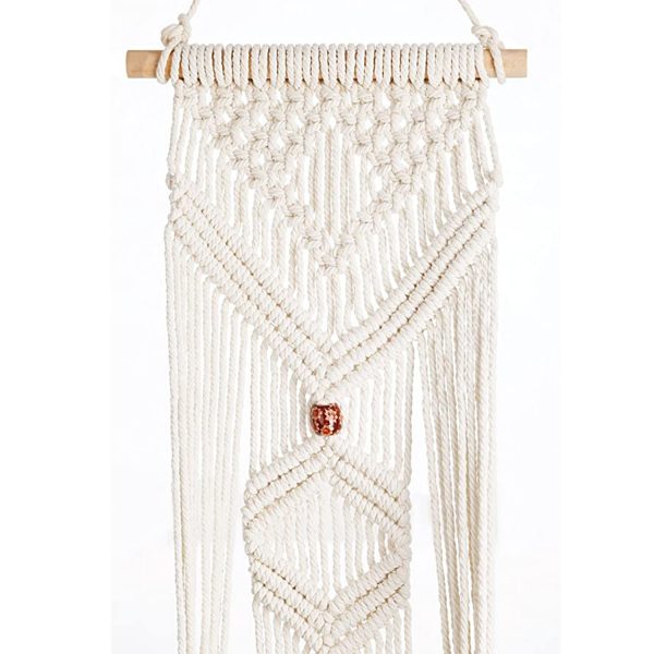 Heavy Macrame Pot Hanger (Off White) 39 Inches