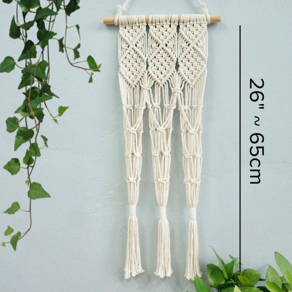 Macrame Boho Decor Wall Hanging Bottle Holder by Kaahira (KM-WHS-N11)