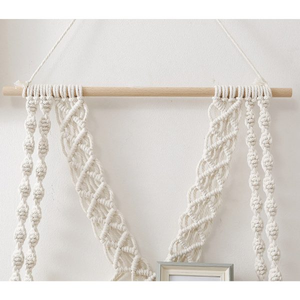 Macrame Boho Decor Wall Hanging Shelf by Kaahira (KM-WHS-N27) - 12x5 inches