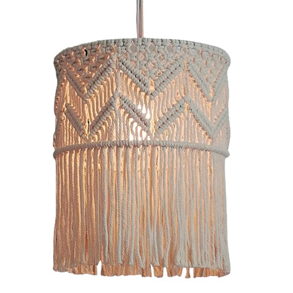 Macrame Cotton Boho Chandelier Lamp by Kaahira