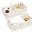 macrame shelf basket in cream