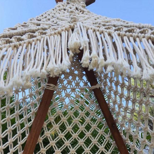 Handwoven Macrame Tent/Teepee in Bohemian Style by Kaahira