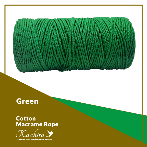 Kaahira Cotton Macrame Color Rope Green Color