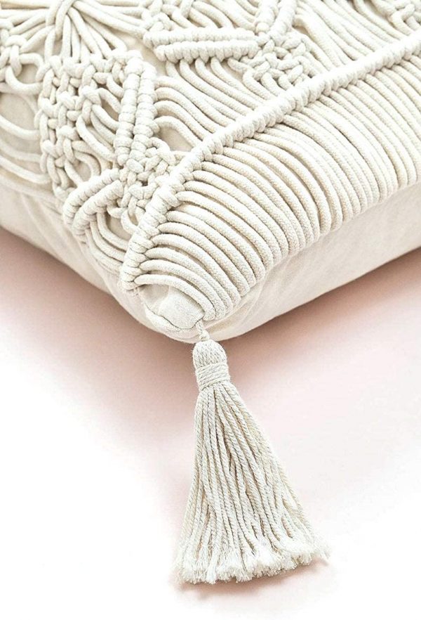 Boho Macrame Cushion Covers with Tassels