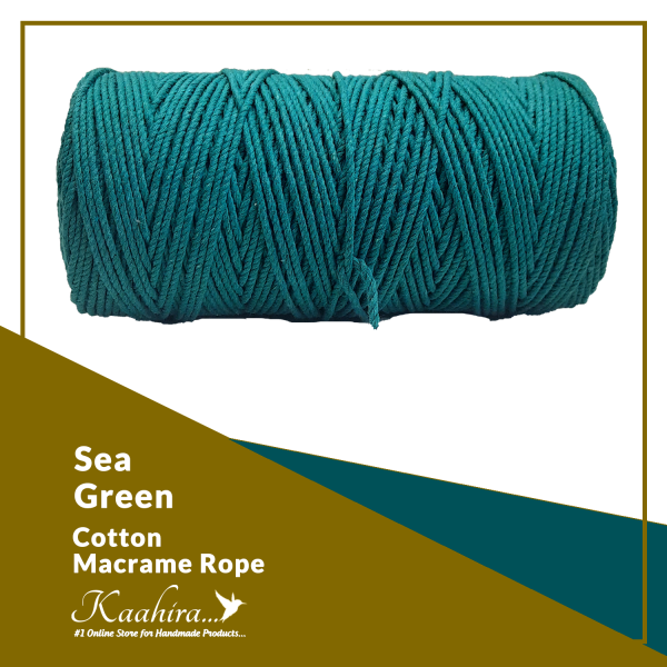 Kaahira Cotton Macrame Color Rope Sea Green Color