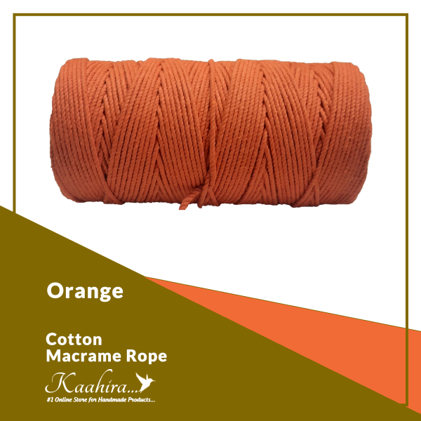 Kaahira Cotton Macrame Color Rope Orange Color