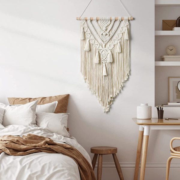 Boho Macrame Beautiful Wall Tapestry in Off White