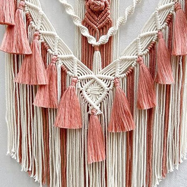 Boho Macrame Beautiful Wall Tapestry in Peach