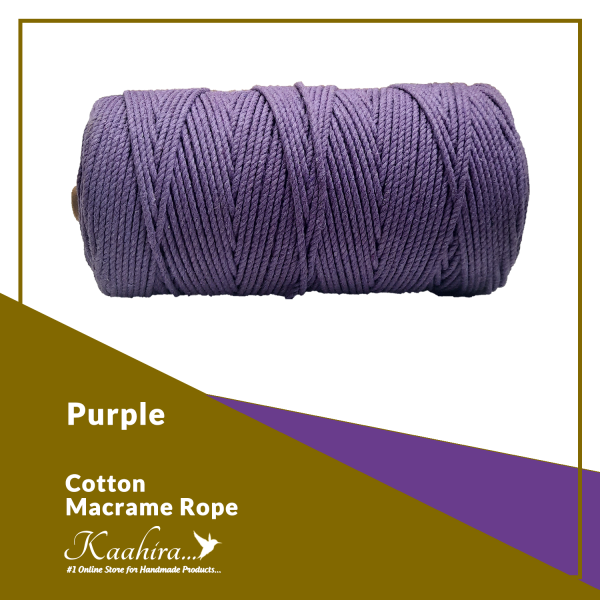 Kaahira Cotton Macrame Color Rope Purple Color