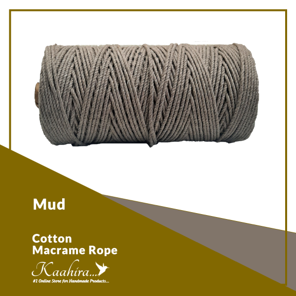 Kaahira Cotton Macrame Color Rope Mud Color