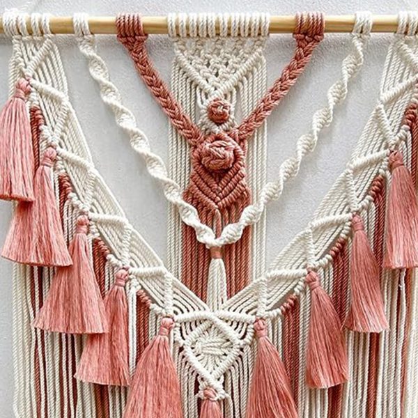 Boho Macrame Beautiful Wall Tapestry in Peach