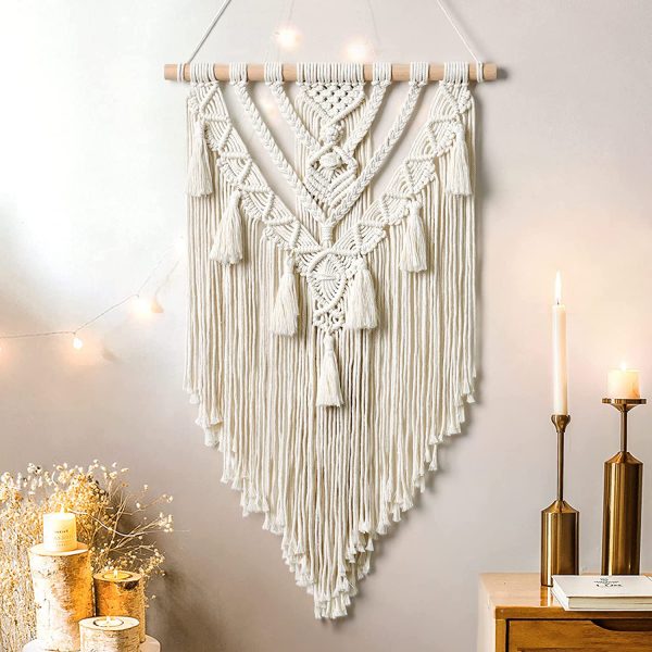 Boho Macrame Beautiful Wall Tapestry in Off White