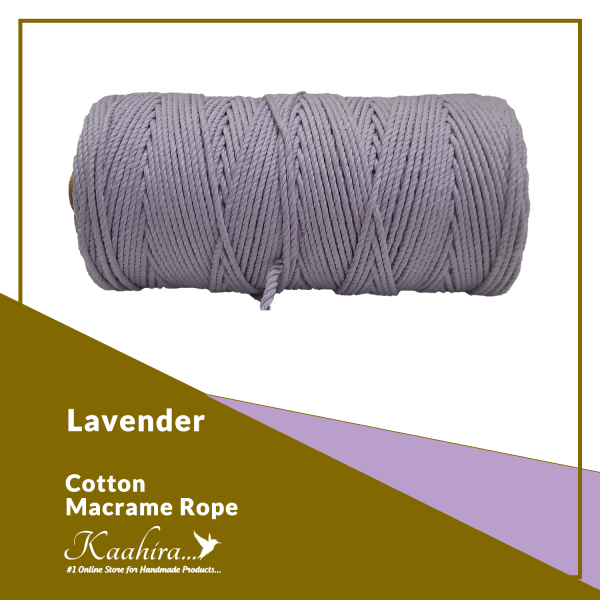 Kaahira Cotton Macrame Color Rope Lavender Color