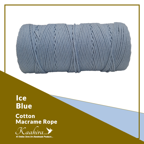 Kaahira Cotton Macrame Color Rope Ice Blue Color