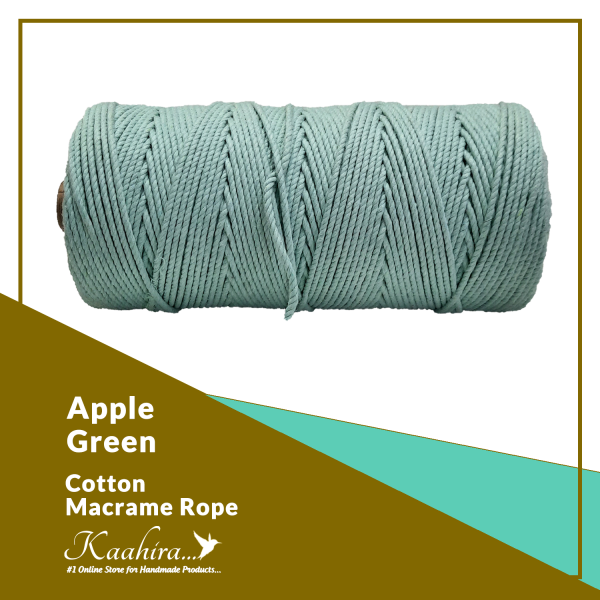 Kaahira Cotton Macrame Color Rope Apple Green Color