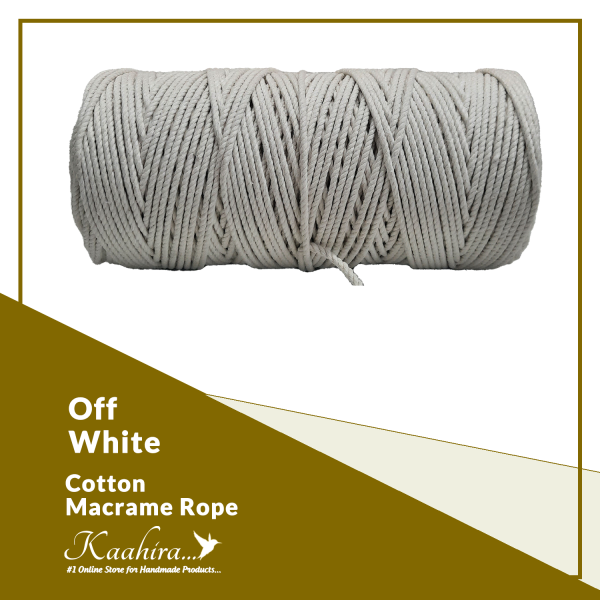 Kaahira Cotton Macrame Color Rope Off White Color