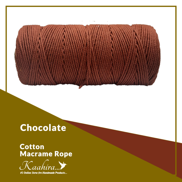 Kaahira Cotton Macrame Color Rope Chocolate Color