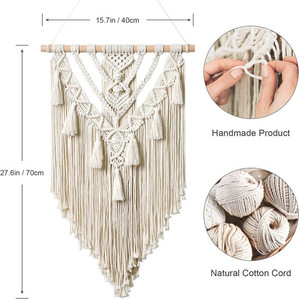 Boho Macrame Beautiful Wall Tapestry in Off White