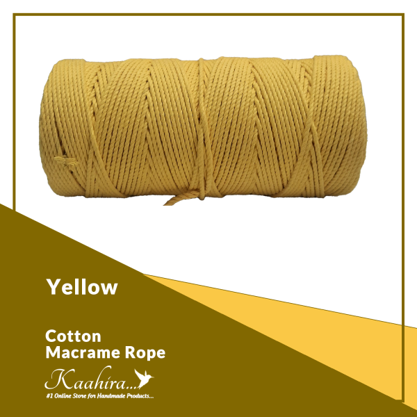 Kaahira Cotton Macrame Color Rope Yellow Color